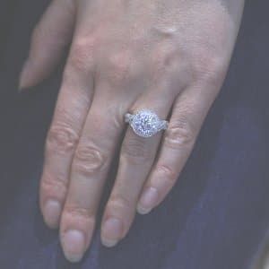 2ct round moissanite halo diamond ring