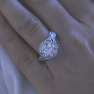 Antique Moissanite Engagement Ring
