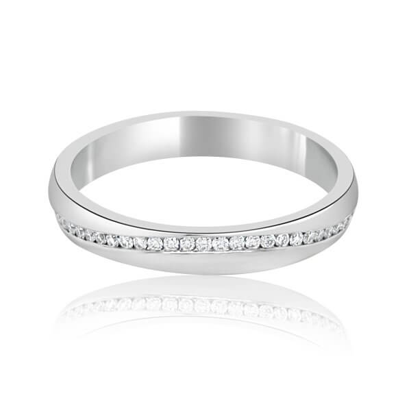 Contemporary diamond wedding ring