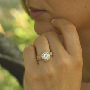 Forever One Moissanite Engagement Ring