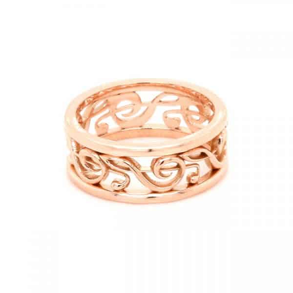 Music Note Solid Gold Wedding Ring OroSpot