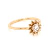 Rose Cut Diamond Flower Nature Engagement Ring