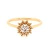 Sunflower Rose Cut Diamond Engagement Ring