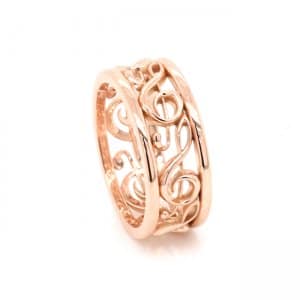 Treble Cleff Gold Wedding Ring OroSpot