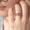 Treble clef gold pattern wedding ring OroSpot