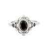 Victorian black diamond engagement rint
