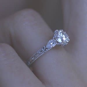 Tulip Vintage Moissanite Ring