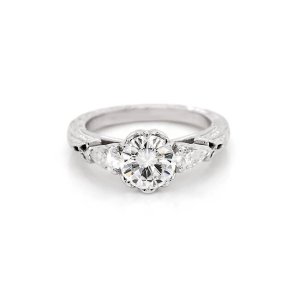 Vintage Engraved Forever One Ring R3061VENW