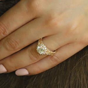 hand etched vintage ring OroSpot