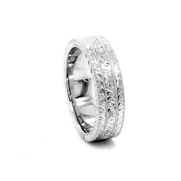 art deco men's wedding ring