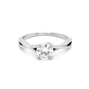 Braided Modern Moissanite Engagement Ring