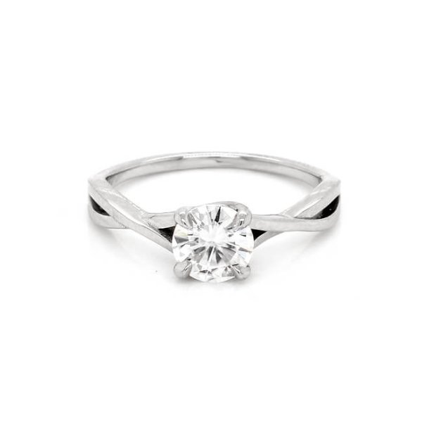 Braided Modern Moissanite Engagement Ring