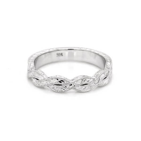 Braided Vintage Hand Engraved Hal Way Band