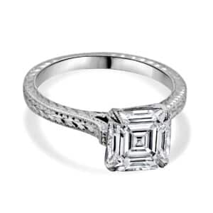 Cathedral Asscher vintage diamond ring by OroSpot