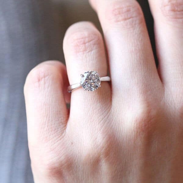 Contemporary Moissanite Promise Ring OroSpot