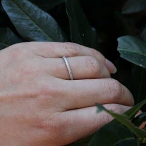 Delicate eternity ring with engraving by OroSpot