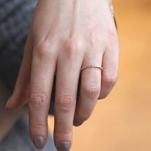 Delicate carved wedding band