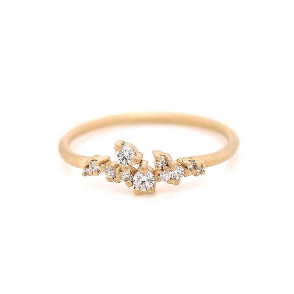 Diamond Cluster Wedding Ring