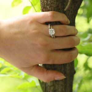 Elegant Moissanite Asscher Vintage Ring