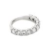 Elegant diamond shared prong wedding ring 4mm