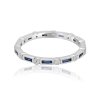 French Cut Sapphire Diamond Eternity Band