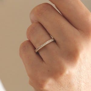 Hand carved diamond eternity ring by OroSpot