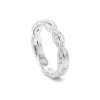 Intertwined hand carved 3.5mm wedding ring