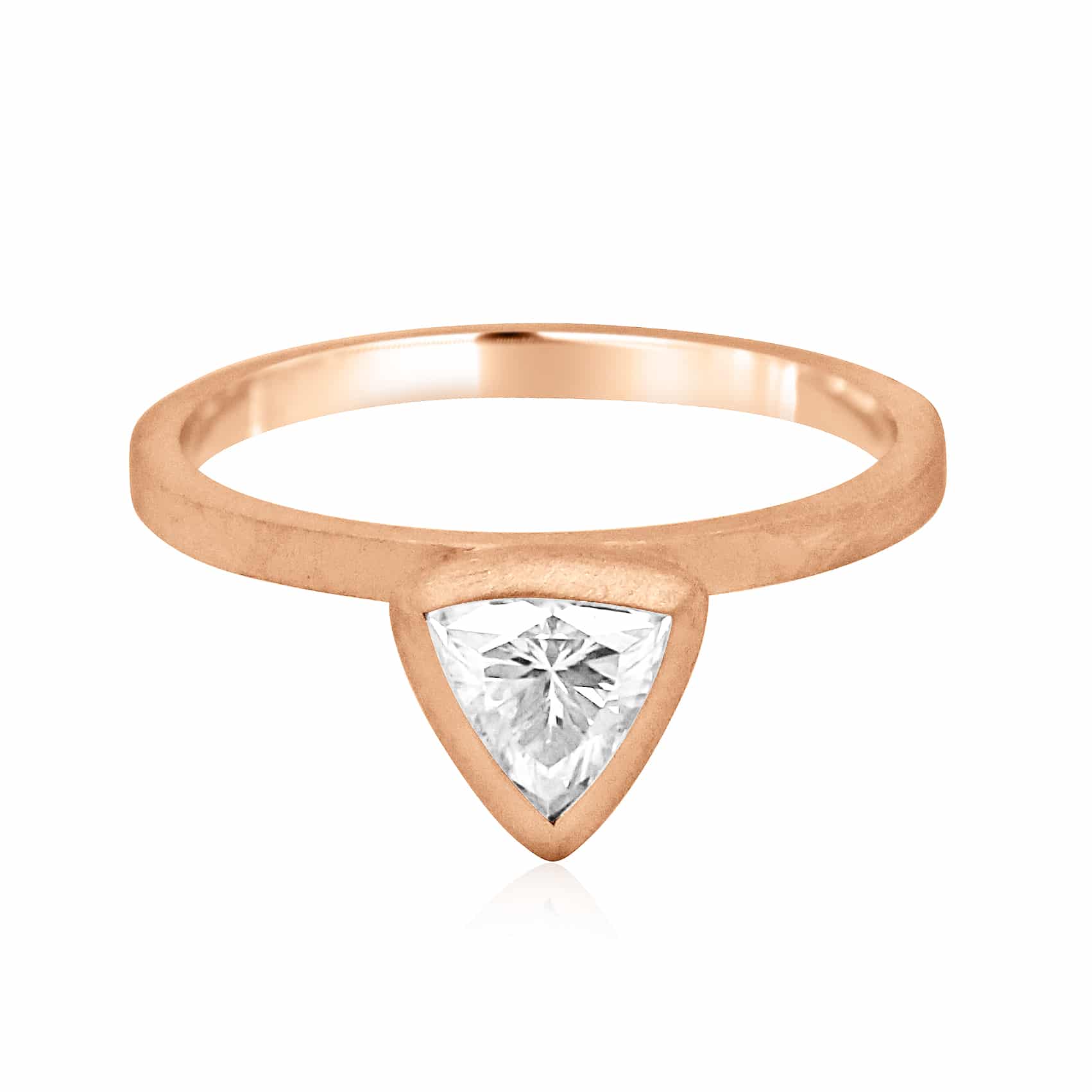 Trillion Diamond Engagement Ring - OroSpot
