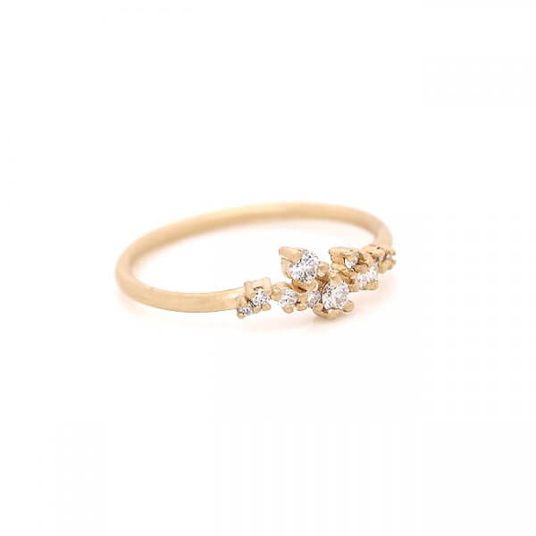 Modern Minimalist Diamond Wedding Ring