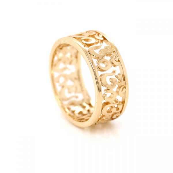 OM AUM Hinduism wedding band