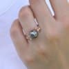 Organic Leaves Ring with Tahitian Cultured Pearl OroSpot