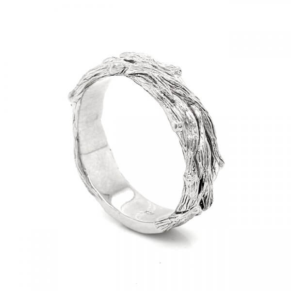 Organic Unique Guys Wedding Band