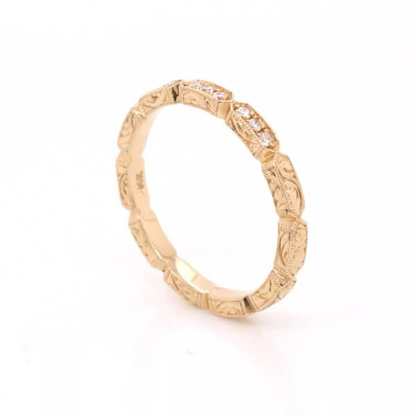 Stackable Diamond Etched band