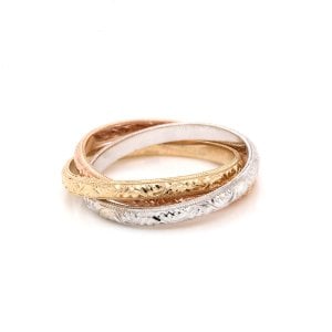 Tri Color Rolling rings gold