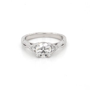 Vintage OEC Moissanite Braided Engagement Ring