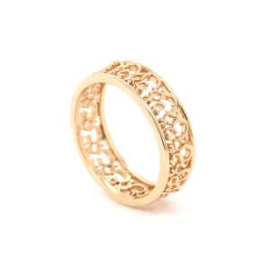yoga OM AUM solid gold wedding ring