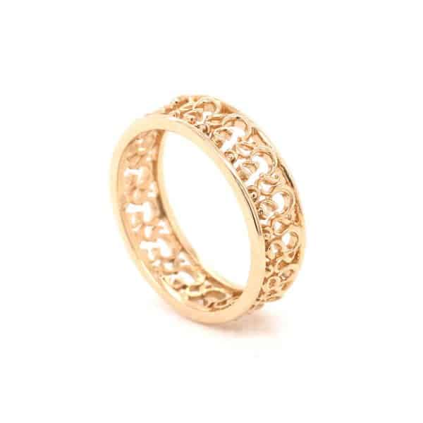 yoga OM AUM solid gold wedding ring