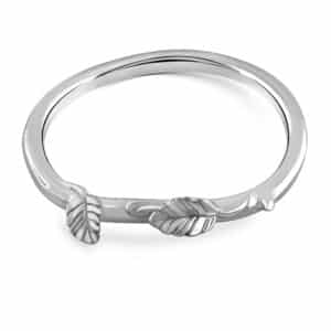 14K gold floral curved wedding band with engraved flower design, perfect for stacking or matching engagement rings.