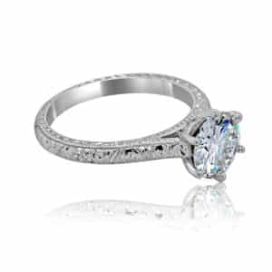 lab diamond antique solitaire ring - OroSpot - Chicago