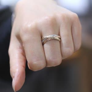trinity rolling bands 14k gold