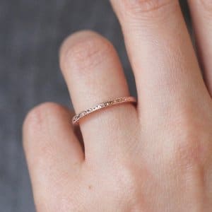 ultra thin hand etched band