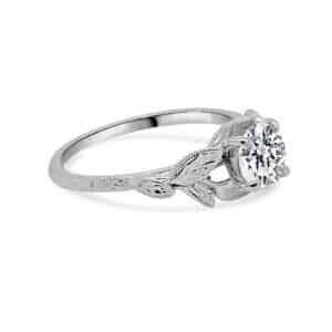 Nature inspired leaves engagement ring by OroSpot