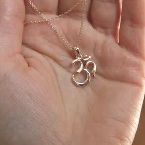 AUM OM 3D Gold Pendant Necklace by OroSpot