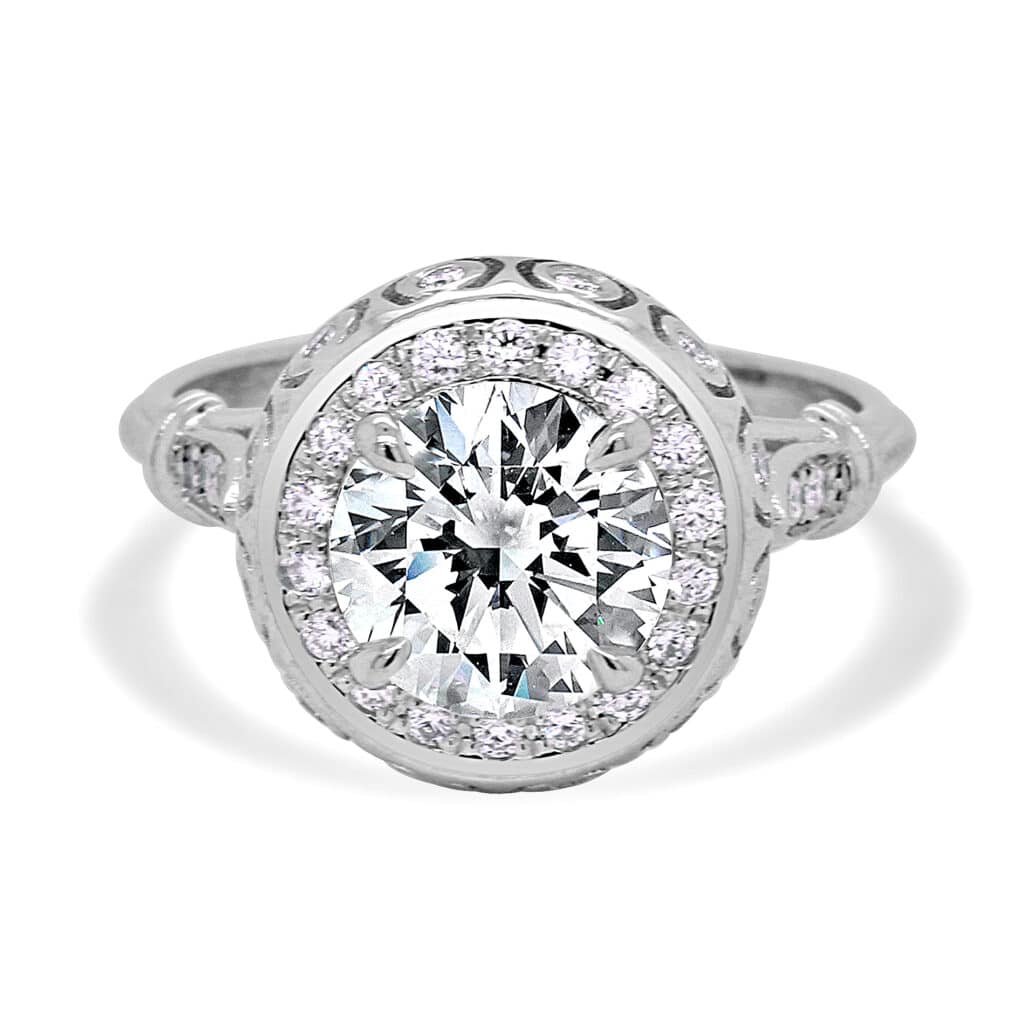 Art Deco Sphere engagement ring | OroSpot |