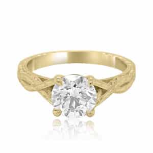 Braided shank vintage ring