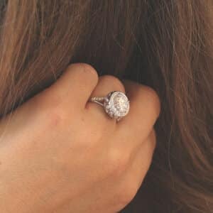 Bubble vintage diamond engagement ring by OroSpot