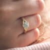 Elegant vintage Moissanite Engagement Ring
