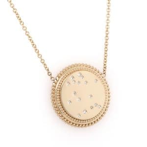 Gemini Constellation Diamond Zodiac Pendant OroSpot