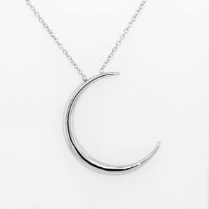 Moon pendant necklace 14k gold by OroSpot
