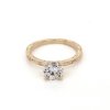 Antique style Forever One Moissanite engagement ring by OroSpot Custom Engagement Rings